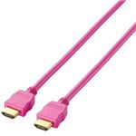 エレコム HDMIケーブル/イーサネット対応/カラー/1.5m/ピンク DH-HD14EC15PN