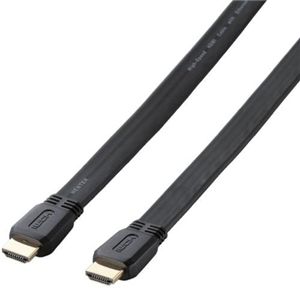 エレコム HDMIケーブル/イーサネット対応/フラット/1m/ブラック DH-HD14EF10BK