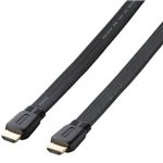 エレコム HDMIケーブル/イーサネット対応/フラット/1m/ブラック DH-HD14EF10BK