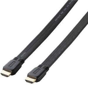 エレコム HDMIケーブル/イーサネット対応/フラット/1.5m/ブラック DH-HD14EF15BK