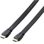 エレコム HDMIケーブル/イーサネット対応/フラット/1.5m/ブラック DH-HD14EF15BK