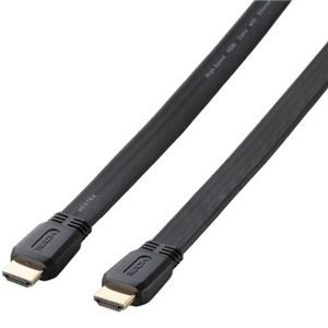 エレコム HDMIケーブル/イーサネット対応/フラット/2m/ブラック DH-HD14EF20BK