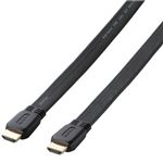 エレコム HDMIケーブル/イーサネット対応/フラット/3m/ブラック DH-HD14EF30BK