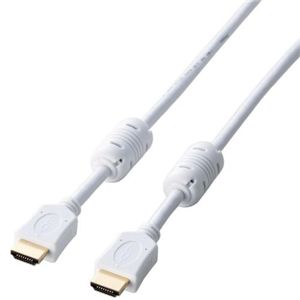 エレコム HDMIケーブル/イーサネット対応/フェライトコア/2m/ホワイト DH-HD14EN20WH