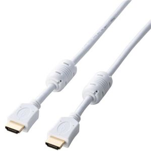 エレコム HDMIケーブル/イーサネット対応/フェライトコア/5m/ホワイト DH-HD14EN50WH