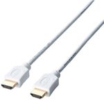 エレコム HDMIケーブル/イーサネット対応/スリム/1m/ホワイト DH-HD14ES10WH