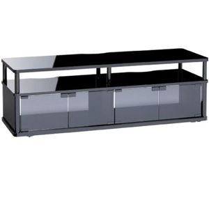 エレコム TVスタンド/W1150/光沢天板/ガラス扉付/ブラック PDR-UG1150BK