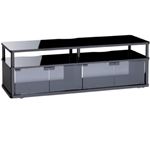 エレコム TVスタンド/W1150/光沢天板/ガラス扉付/ブラック PDR-UG1150BK