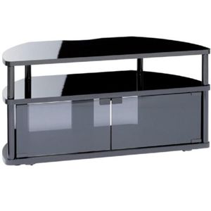 エレコム TVスタンド/W800/光沢天板/ガラス扉付/ブラック PDR-UG800BK