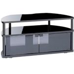 エレコム TVスタンド/W800/光沢天板/ガラス扉付/ブラック PDR-UG800BK