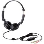 エレコム ヘッドセットマイクロフォン/両耳オーバーヘッド/1.2m/チタン振動板搭載/ブラック HS-HP12BK