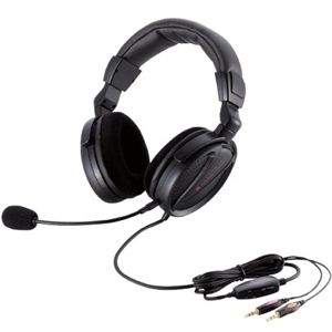 エレコム ヘッドセットマイクロフォン/両耳オーバーヘッド/1.8m/ゲーマー向け/ブラック HS-HP13BK