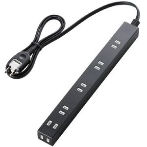 エレコム スリムタップ/6個口/1m/ブラック T-SL-2610BK