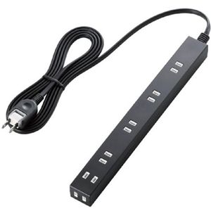 エレコム スリムタップ/6個口/2m/ブラック T-SL-2620BK
