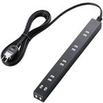 エレコム スリムタップ/6個口/3m/ブラック T-SL-2630BK