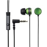 エレコム カナルタイプヘッドホン/iPhone用/マイク付/円形/1.2m/グリーン EHP-IPIN100GN