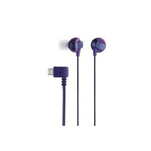 エレコム マイクロUSBヘッドホン/カナルタイプ/パープル EHP-MBIN102PU