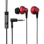 エレコム カナルタイプヘッドホン/iPhone用/マイク付/CCAW/レッド EHP-IPIN300RD