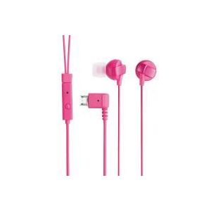 エレコム docomo MEDIAS N-04C用ステレオヘッドホンマイク/カナルタイプ/ピンク EHP-MBIN100PN