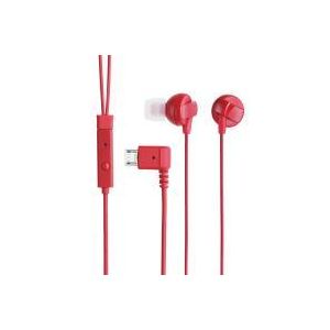 エレコム docomo MEDIAS N-04C用ステレオヘッドホンマイク/カナルタイプ/レッド EHP-MBIN100RD