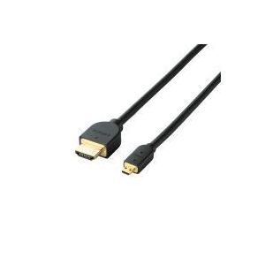 エレコム イーサネット対応HDMI-Microケーブル(A-D)/スリムタイプ/2.5m/ブラック MPA-HD25BK