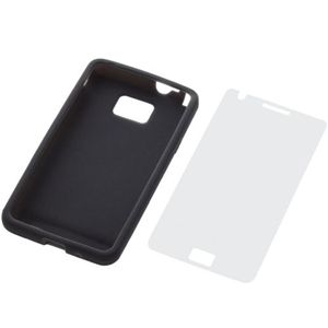 エレコム docomo GALAXY S 2 SC-02C用シリコンケース 液晶保護フィルム付/ブラック PD-SCS2SCBK
