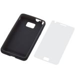 エレコム docomo GALAXY S 2 SC-02C用シリコンケース 液晶保護フィルム付/ブラック PD-SCS2SCBK
