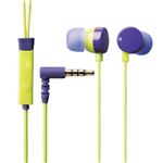 エレコム スマートフォン用ヘッドホンマイク/カナルタイプ/1.2m(グリーン/パープル) EHP-IPIN105GPU