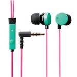 エレコム スマートフォン用ヘッドホンマイク/カナルタイプ/1.2m(ピンク/ミントグリーン) EHP-IPIN105PGN