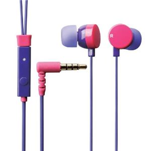 エレコム スマートフォン用ヘッドホンマイク/カナルタイプ/1.2m(パープル/ピンク) EHP-IPIN105PPN