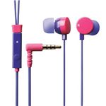 エレコム スマートフォン用ヘッドホンマイク/カナルタイプ/1.2m(パープル/ピンク) EHP-IPIN105PPN