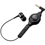 エレコム スマートフォン用ヘッドホンマイク/カナルタイプ/0.9m(ブラック) EHP-SMINR01BK