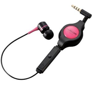 エレコム スマートフォン用ヘッドホンマイク/カナルタイプ/0.9m(ピンク) EHP-SMINR01PN