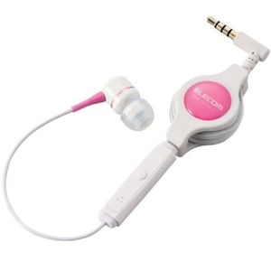 エレコム スマートフォン用ヘッドホンマイク/カナルタイプ/0.9m(ライトピンク) EHP-SMINR01PNL