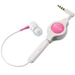 エレコム スマートフォン用ヘッドホンマイク/カナルタイプ/0.9m(ライトピンク) EHP-SMINR01PNL