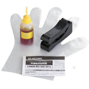 エレコム キヤノン用 詰め替えインク/イエロー/詰替5回 THC-321Y5N