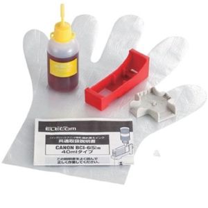 エレコム キヤノン用 詰め替えインク/イエロー/詰替4回 THC-6Y4N