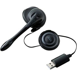 エレコム 巻取り収納付きヘッドセット(耳かけタイプ)/USB/1.2m/ブラック HS-EP10UBK