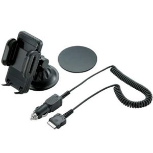 エレコム iPhone用車載ホルダー/シガーチャージャー付き MPA-CH001DCBK