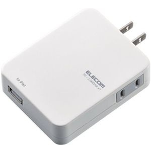 エレコム iPad対応 USB充電ポート付き電源タップ/ホワイト T-UA01-11200WH