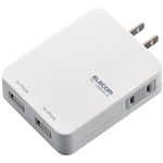 エレコム iPhone用 USB充電2ポート付き電源タップ/ホワイト T-UH01-12200WH