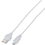 エレコム スマートフォン用充電/データ転送/極細/Micro-USB(A-MicroB)ケーブル/ホワイト/0.15m U2C-AMBX05WH