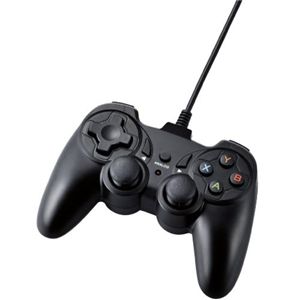 エレコム MHF動作認定USBゲームパッド/12ボタン/アナログ・デジタル切替/ブラック JC-UM01BK