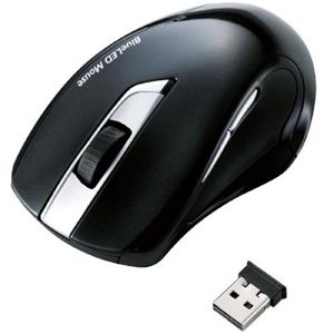 エレコム ワイヤレスBlueLEDマウス/5ボタン/ブラック M-BL2DBBK