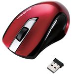 エレコム ワイヤレスBlueLEDマウス/5ボタン/レッド M-BL2DBRD