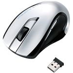 エレコム ワイヤレスBlueLEDマウス/5ボタン/シルバー M-BL2DBSV