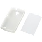 エレコム SoftBank シンプルスマートフォン 008Z用 保護フィルム付き シリコンケース/クリア PS-ZT08SCCR