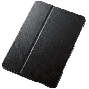 エレコム docomo GALAXY Tab 10.1 SC-01D 対応 ソフトレザーカバー(フラップタイプ) TBD-SCGT2PLFBK