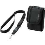 エレコム 首ひも付デジタルカメラケース/ブラック DGB-056BK