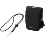 エレコム 首ひも付デジタルカメラケース/ブラック DGB-057BK